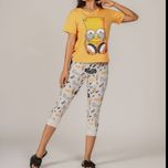 ست راحتی تیشرت شلوارک طرح دار