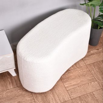پاف دو نفره طرح لوبیا با پارچه تدی
