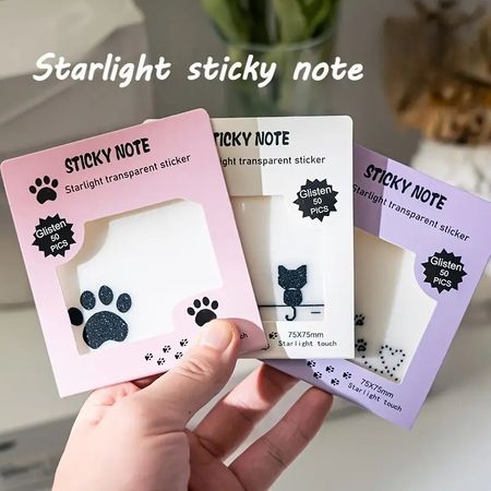 استیکی نوت شفاف اکلیلی گربه وارداتی