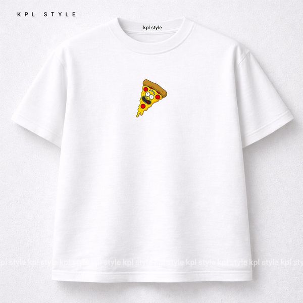 تیشرت باکسی 100٪ پنبه با چاپ مینیمال (PIZZA SLICE ) | کد 1311