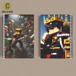 دفتر طرح بازی ماینکرافت (Minecraft) کد 22 (دو طرف چاپ )