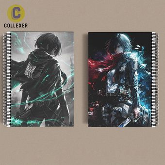 دفتر انیمه اتک آن تایتان طرح میکاسا آکرمن (Mikasa Ackerman) Attack On Titan کد 06 (دو رو چاپ )