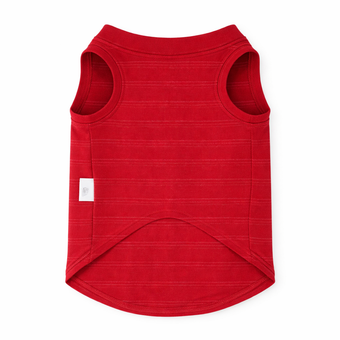 لباس سگ و گربه مدل تاپ جودون قرمز راه‌راه | تاپ اسپرت بسکتبالی پسرانه
