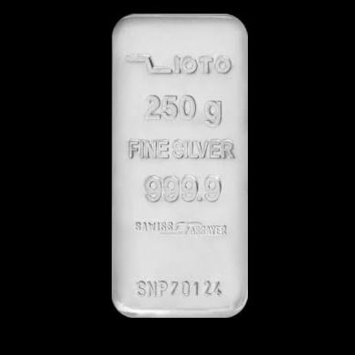 شمش نقره 250 گرمی زیوتو