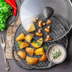 تابه گریل چدنی دوطرفه درب دارنانیلو مدل  spiza سایز28