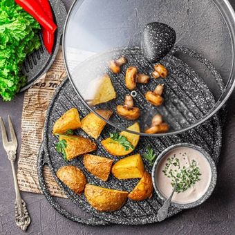 تابه گریل چدنی دوطرفه درب دارنانیلو مدل  spiza سایز28