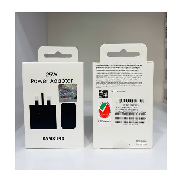 شارژر سه پین سامسونگ 25W - اورجینال و شرکتی