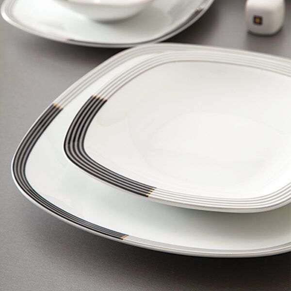 سرویس غذاخوری 27 پارچه 6 نفره چینی زرین ایران مدل  وگاس اوریت درجه 3