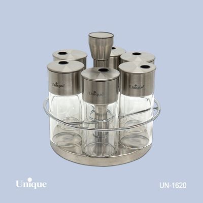 ست ادویه 6تایی شیشه گرد -گردان یونیک UN-1620