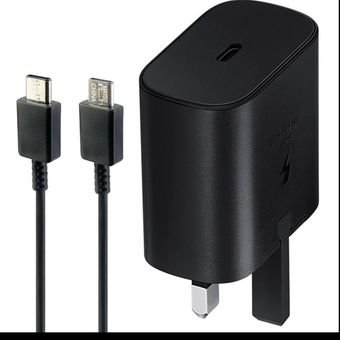 شارژر دیواری 25 وات سامسونگ مدل EP-TA800 اصلی + کابل تبدیل USB-C