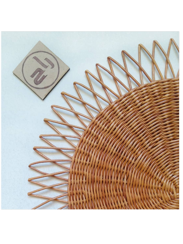 دیوارکوب ستاره‌ای حصیری استودیو راح