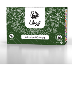 مخلوط چای سبز و گزنه و برگ زیتون کیسه ای نیوشا(20 عددی) _ Nettle + Olive Leaf + Green Tea
