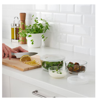 ظرف غذا شیشه ای 3 عددی مدل BESTÄMMA