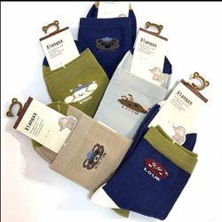 جوراب ساق بلند فانتزی سوپر نخ پنبه بچگانه 8-12سال