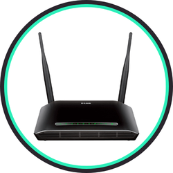 مودم D-Link DSL-2750E Wireless N300 ADSL2+ Modem Router - مشکی (یکساله شرکتی)