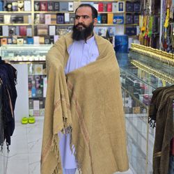 کیس افغانی | پتو افغانی المبارک رنگ‌کرمی