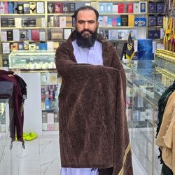 کیس افغانی | پتو افغانی المبارک رنگ شکلاتی براق