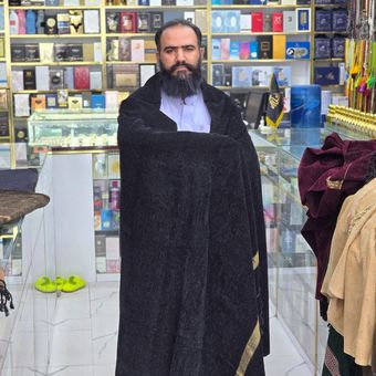 کیس افغانی | پتو افغانی المبارک رنگ مشکی براق