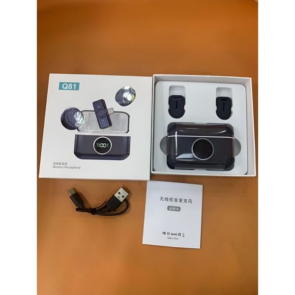 میکروفون یقه ای مدل Q81 بی سیم(دو فرستنده)