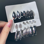 پک گوشواره 9جفتی سیلور