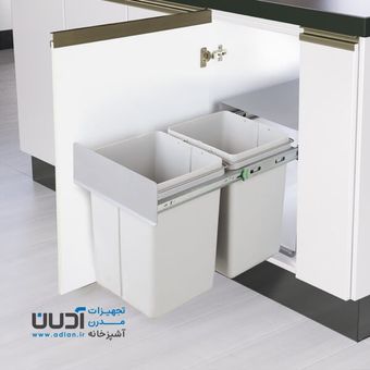 سطل زباله دو مخزنه ریلی متوسط (46 لیتری) – الیسا