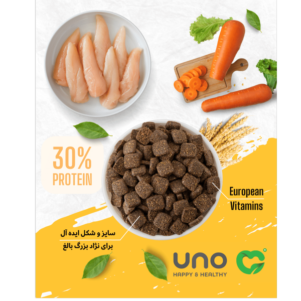 غذای خشک سگ اونو مناسب نژاد بزرگ بالغ / Uno large adult dry food