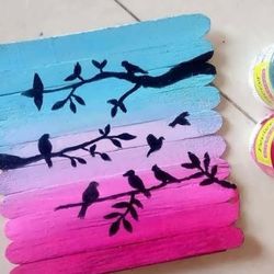 دیوارکوب نقاشی شده با آبرنگ