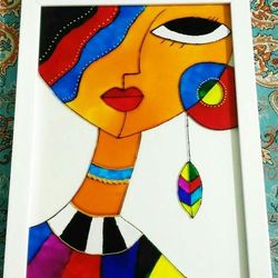 تابلو ویترای سبک کوبیسم