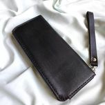 کیف پول و موبایل چرم دست دوز با بند و جاکلیدی چرم