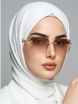 عینک آفتابی کارتیر Cartier قهوه‌ای مربعی زنانه UV400