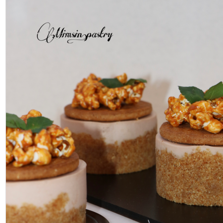 چیز کیک تک نفره موز و کارامل