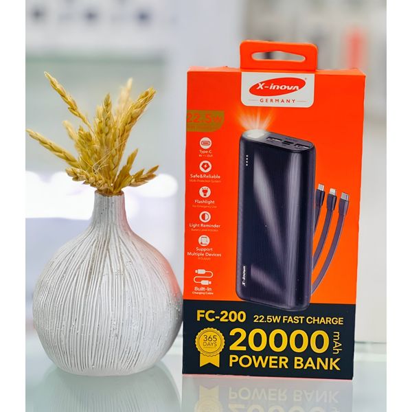 پاوربانک X-inova مدل FC200 –ظرفیت 20000 میلیآمپر - اصلی آلمان