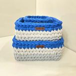 ست سبد وسایل کودک مدل سیسمونی کد Kids Storage Basket-09 مجموعه 3 عددی