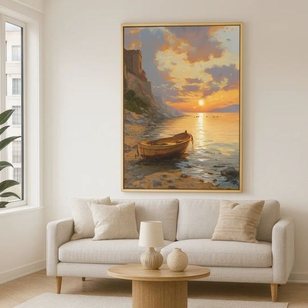 طرح‌ غروب قایق