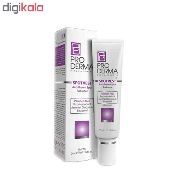 کرم ضد لک پرودرما سری Spotvest مدل Radiance حجم 20 میلی لیتر