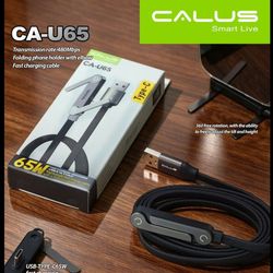 ⚡🔌 کابل فست‌شارژ کالوس (Calus) مدل CA-U65 با پایه نگهدارنده تاشو 🔌⚡