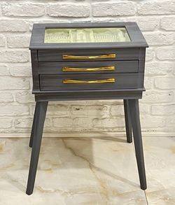 کنسول وکیوم قاشق و چنگال لوکس طوسی پایه دار