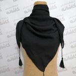 روسری زنانه مشکی حریر منگوله دار قواره100