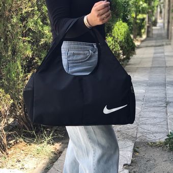 ساک ورزشی زنانه مشکی جادار مدل نایک