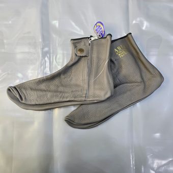 جوراب چرمی | خف چرمی | موزه چرمی طبیعی رنگ خاکستری