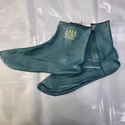 جوراب چرمی | خف چرمی | موزه چرمی طبیعی رنگ سبز مرجانی
