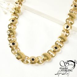 گردنبند برند ژوپینگ گرد بزرگ طرح طلا کد 2978