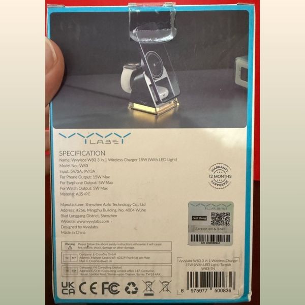شارژر سه کاره رومیزی لاکچری VyVyLabs