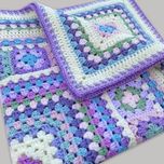 پتو/ شال مبل قلاب بافی مدل purple heart