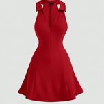 پیراهن یقه شکاری دامن نیم کلوش