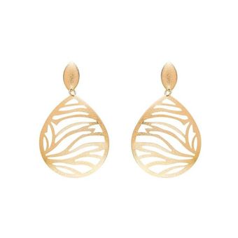 گوشواره طلا 18 عیار زنانه گالری طلای مریم اکرمی طرح اشک کد GH3667