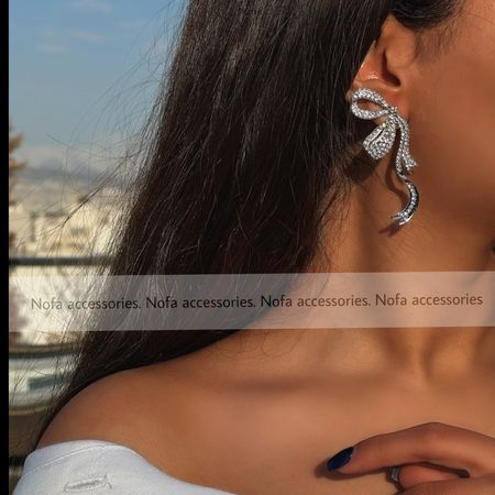 گوشواره جواهری پاپیون
