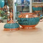قندان مس و فیروزه سایز 1