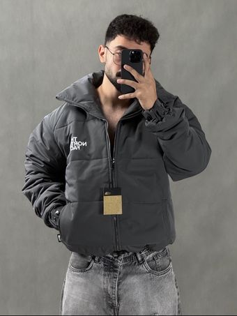 کاپشن نورث فیس خاکستری