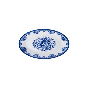 دیس چینی زرین ایران مدل بیضی ایتالیا 24 فلورانس سرمه ای درجه 1